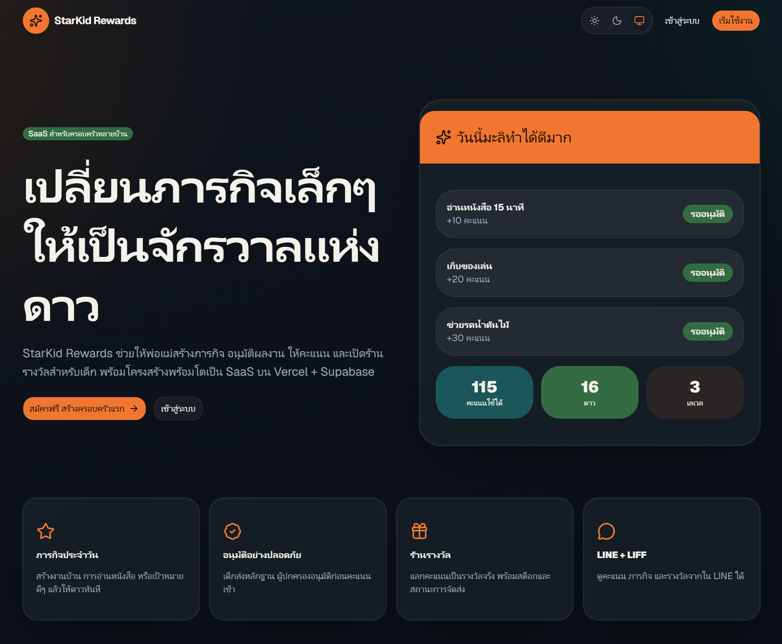 ระบบสะสมแต้มสำหรับเด็กๆ